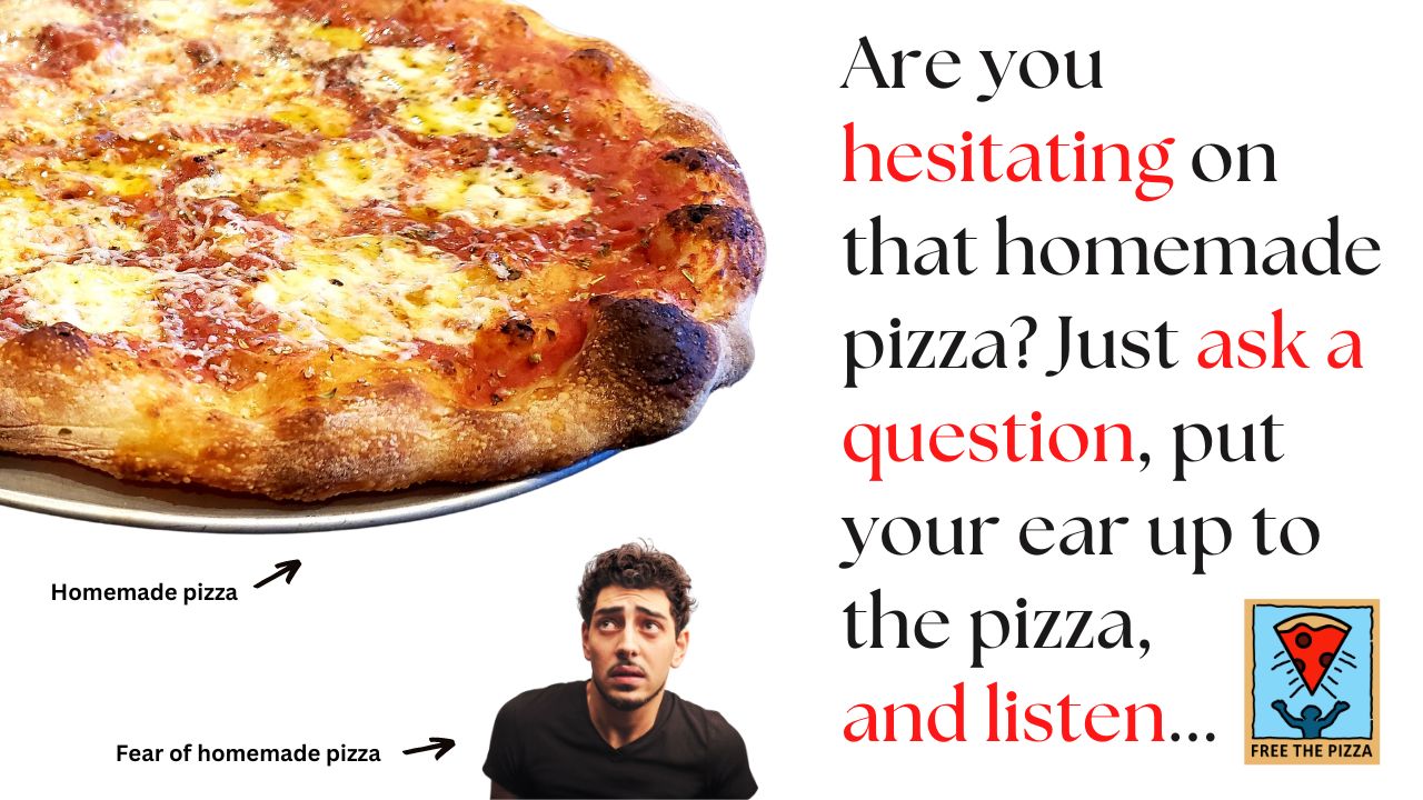 Man afraid of homemade pizza