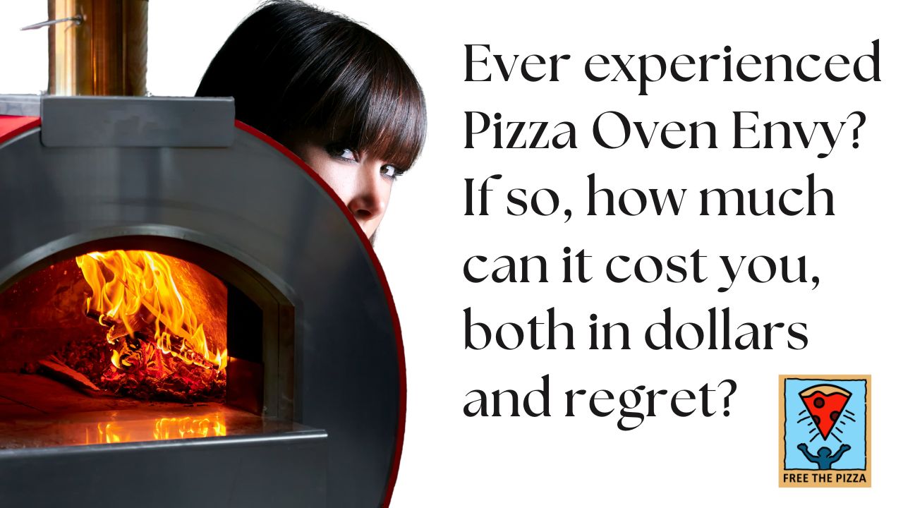woman behind a pizza oven